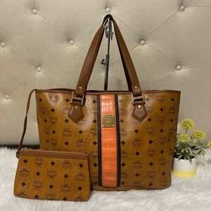 Authentic Mcm Tote Bag with Pouch